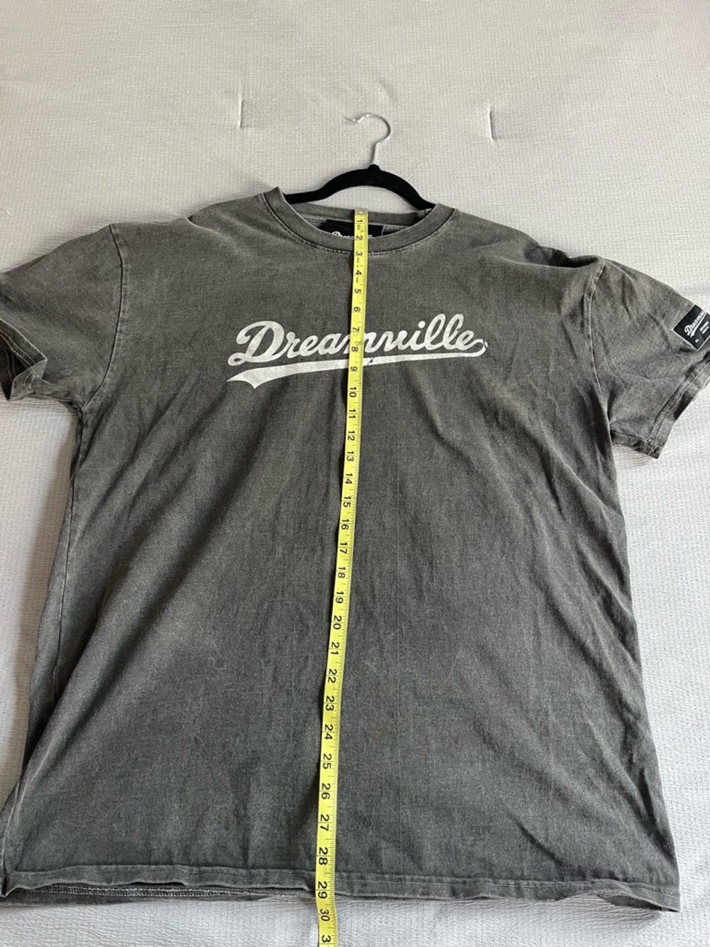 Dreamville Unisex Oversized Faded Grey Distressed Concert Tee (Small) - Picture 5 of 5